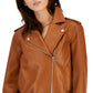 INC International Concepts Women's Faux Leather Jacket Brown Size Medium