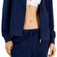 ID Ideology Women's Fleece Full Zip Jacket Blue Size Small