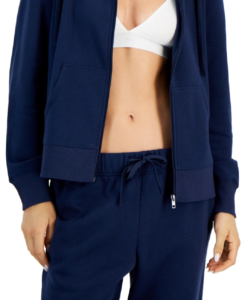 ID Ideology Women's Fleece Full Zip Jacket Blue Size Small