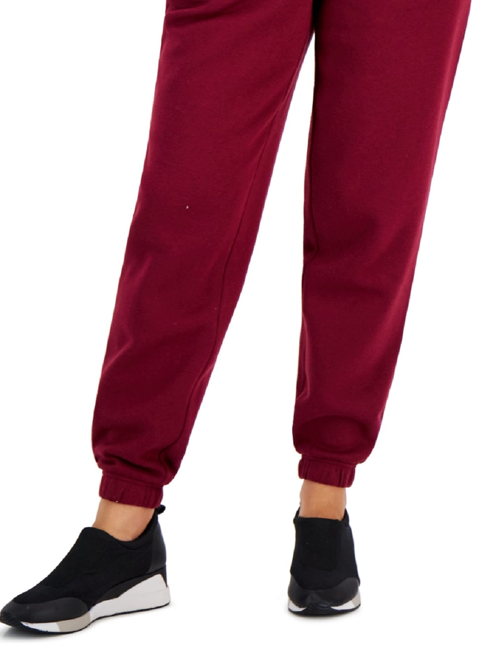 ID Ideology Women's Fleece Jogger Pants Red Size Large