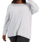 Style & Co Women's Front Seam Tunic Sweater Gray Size 2X
