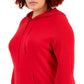 Style & Co Women's Sweater Hoodie Red Size 0X