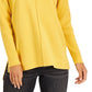 Style & Co Women's Seam Front Tunic Sweater Yellow Size Large