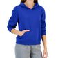 ID Ideology Women's Solid Sweatshirt Hoodie Blue Size Large