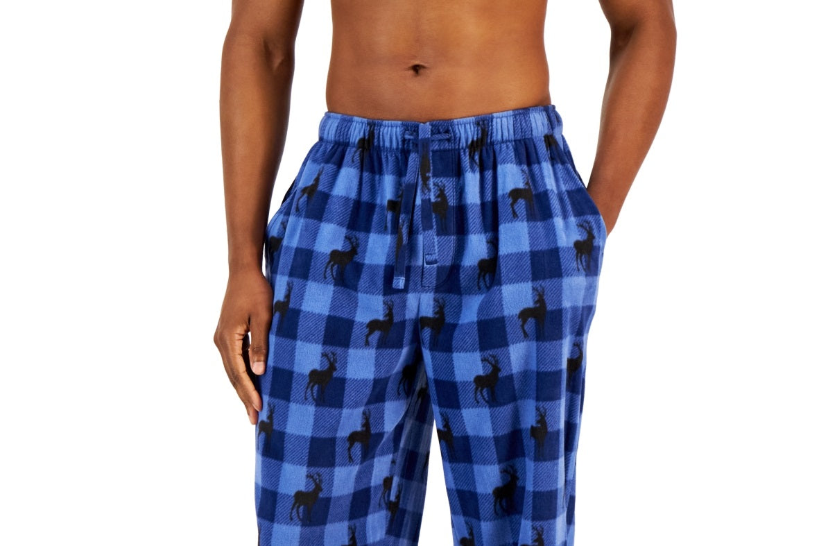 Club Room Men's Cozy Fleece Pajama Pants Blue Size XX-Large