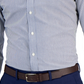 Club Room Men's Slim Fit 4 Way Stretch Stripe Dress Shirt Blue Size XX-Large