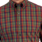 Club Room Men's Plaid Slim Fit Dress Shirt Red