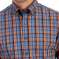 Club Room Men's Plaid Slim Fit Dress Shirt Blue Size Large