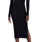 INC International Concepts Women's Ribbed Bodycon Dress Black Size X-Small