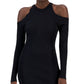 INC International Concepts Women's Ribbed Bodycon Dress Black Size X-Small