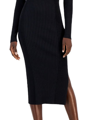 INC International Concepts Women's Ribbed Bodycon Dress Black Size X-Small