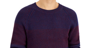 INC International Concepts Men's Plaited Crewneck Sweater Blue Size XX-Large