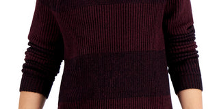 INC International Concepts Men's Plaited Crewneck Sweater Red Size XX-Large