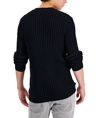INC International Concepts Men's Tucker Crewneck Sweater Black Size Medium