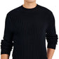 INC International Concepts Men's Tucker Crewneck Sweater Black Size Medium