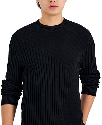 INC International Concepts Men's Tucker Crewneck Sweater Black Size Medium