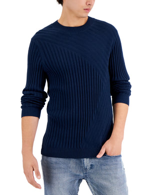 INC International Concepts Men's Tucker Crewneck Sweater Blue Size Medium