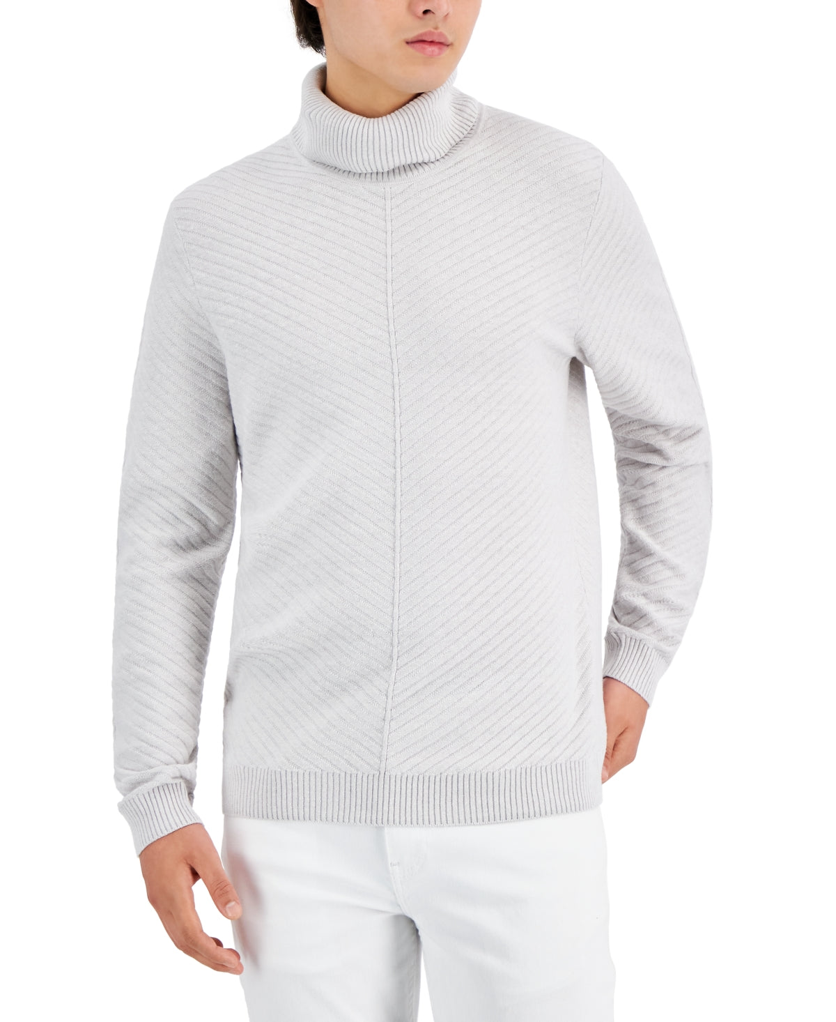 INC International Concepts Men's Axel Turtleneck Sweater Gray Size X-Large