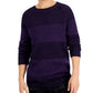 INC International Concepts Men's Plaited Crewneck Sweater Purple Size X-Large