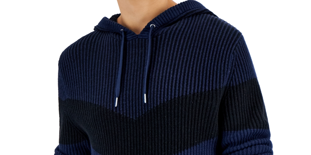 INC International Concepts Men's Colorblocked Hoodie Sweater Blue Size X-Large