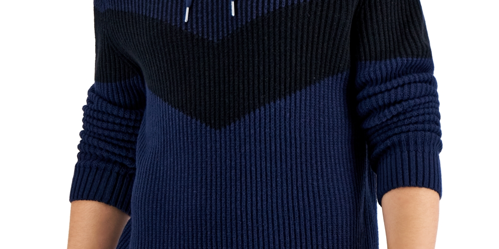 INC International Concepts Men's Colorblocked Hoodie Sweater Blue Size XX-Large