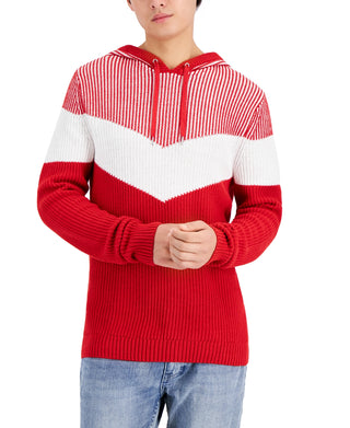 INC International Concepts Men's Colorblocked Hoodie Sweater Red Size X-Large