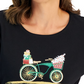 Karen Scott Women's Long Sleeve Holiday Top Black Size X-Large