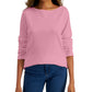 Karen Scott Women's Boat Neck T-Shirt Pink Size X-Large