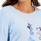 Karen Scott Women's Holiday Beach Top Blue Size Large