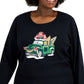 Karen Scott Women's Embellished Top Black Size 2X