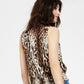 INC International Concepts Women's Cheetah Print Leopard Top Brown Size X-Large