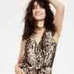 INC International Concepts Women's Cheetah Print Leopard Top Brown Size X-Large
