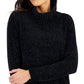 Karen Scott Women's Chenille Cowlneck Sweater Black Size Large
