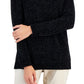 Karen Scott Women's Chenille Cowlneck Sweater Black Size Large