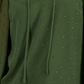 INC International Concepts Women's Clip Dot Tie Neck Blouse Green Size XX-Large
