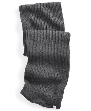 Sun + Stone Men's Solid Ribbed Scarf Gray Size Regular