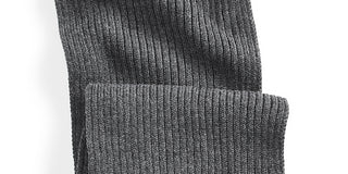 Sun + Stone Men's Solid Ribbed Scarf Gray Size Regular
