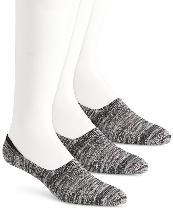 Sun + Stone Men's 3 Pack Sun + Stone No Show Socks Gray Size 10-13