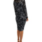 INC International Concepts Women's Printed Mesh Dress Black Size X-Small