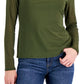 INC International Concepts Women's Mesh Crewneck Top Green Size Medium