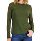 INC International Concepts Women's Mesh Crewneck Top Green Size Medium