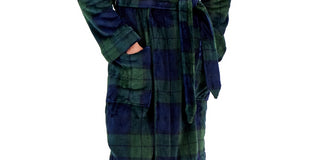 Club Room Men's Plush Pajama Robe Blue Size Small