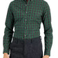 Club Room Men's Slim Fit 4 Way Stretch Plata Plaid Dress Shirt Green Size X-Large