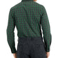 Club Room Men's Slim Fit 4 Way Stretch Plata Plaid Dress Shirt Green Size XX-Large
