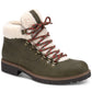 Sun + Stone Men's Glenn Faux Leather Fleece Trimmed Lace Up Boots Green