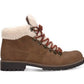 Sun + Stone Men's Glenn Faux Leather Fleece Trimmed Lace Up Boots Brown Size 10.5