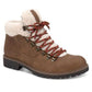 Sun + Stone Men's Glenn Faux Leather Fleece Trimmed Lace Up Boots Brown Size 10.5
