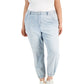 Style & Co Women's Utility Denim Jogger Pants Blue Size 14W