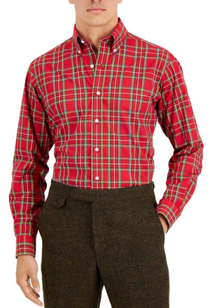 Club Room Men's Regular Fit Cotton Dress Shirt Red Size 18.5X36X37