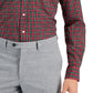 Club Room Men's Regular Fit Tumaco Plaid Cotton Dress Shirt Red Size 16.5X34X35